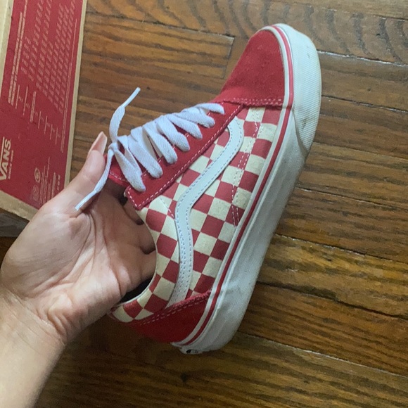 Red and white vans size 5 men 6.5 women - Picture 6 of 8